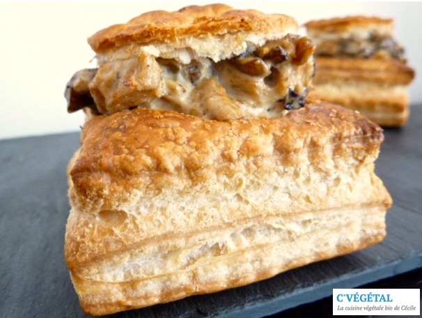 Vol-au-vent végétalien aux champignons - C'Végétal