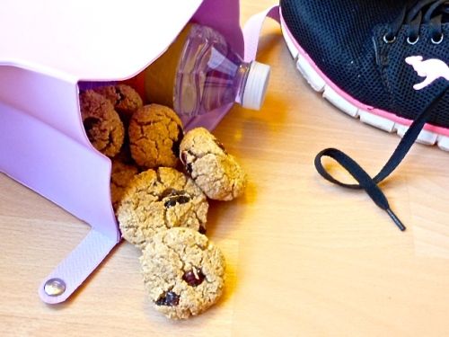 Healthy cranberries and apple cookies