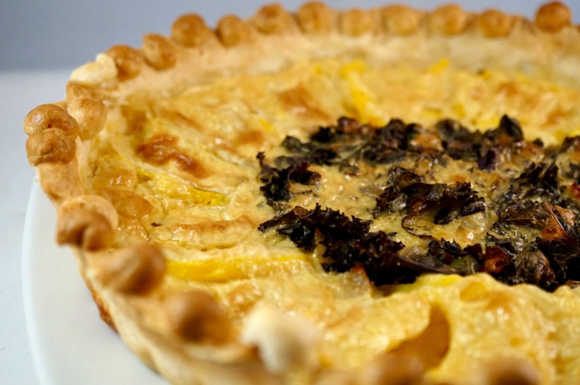 Tarte au patidou et kale rouge - Vegan - C'Végétal - https://cvegetal.com