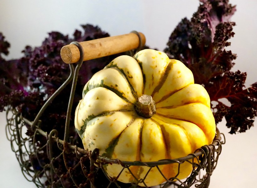 Tarte au patidou et kale rouge - Vegan - C'Végétal - https://cvegetal.com